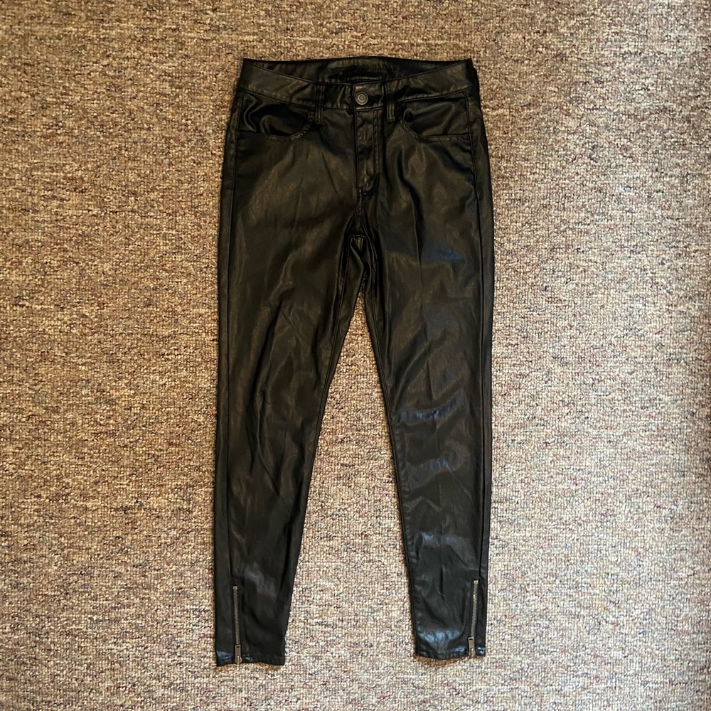 LEATHER AMERICAN EAGLE PANTS